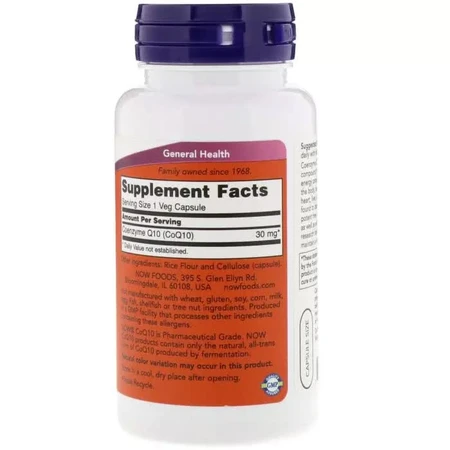 Коензим Q10 30 мг Now Foods 120 гелевих капсул: ціни та характеристики