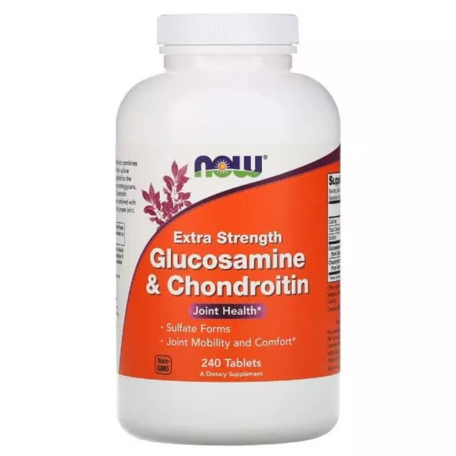 Глюкозамін і Хондроїтин Посиленої дії Glucosamine & Chondroitin & MSM Now Foods 240 Таблеток: ціни та характеристики