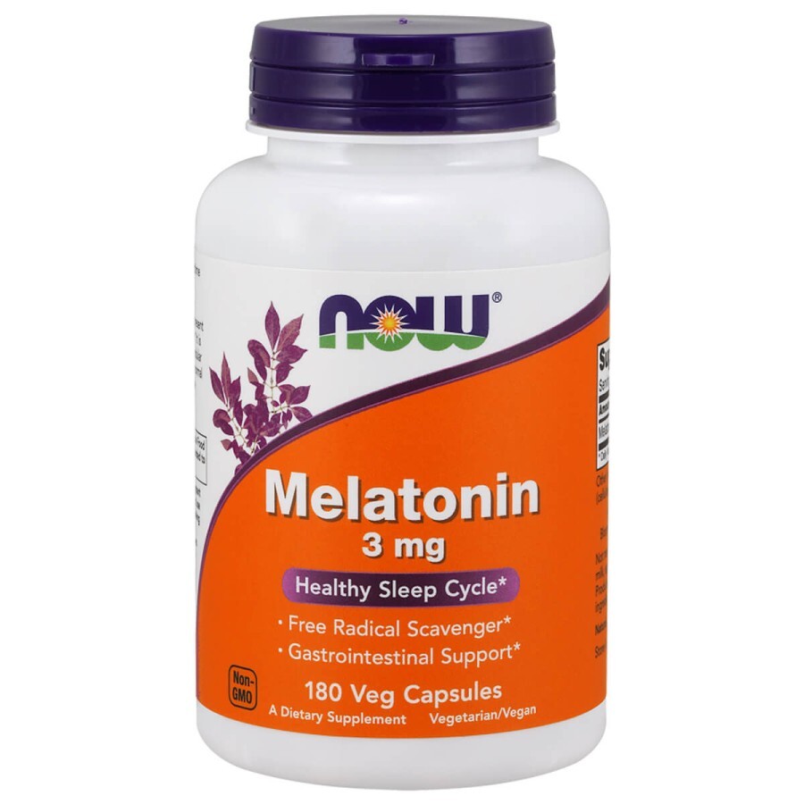 Мелатонин 3 мг Now Foods 180 вегетарианских капсул: цены и характеристики