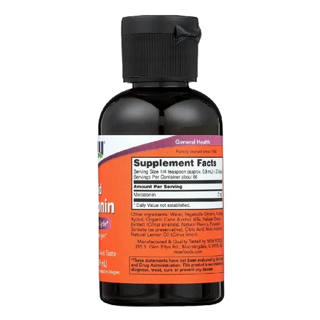 Мелатонин жидкий Liquid Melatonin Now Foods 2 жидких унции (59 мл): цены и характеристики