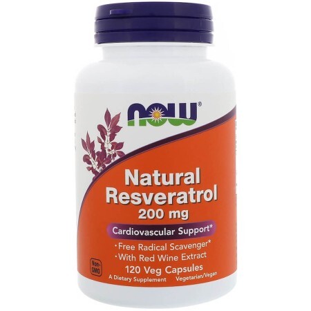 Ресвератрол Natural Resveratrol Now Foods 200 мг 120 капсул