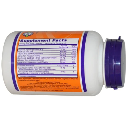 Підтримка щитовидної залози Thyroid Energy Now Foods 90 гелевих капсул: ціни та характеристики
