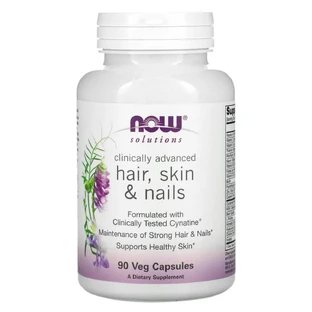 Вітаміни для шкіри волосся і нігтів Hair Skin & Nails Now Foods 90 вегетаріанських капсул