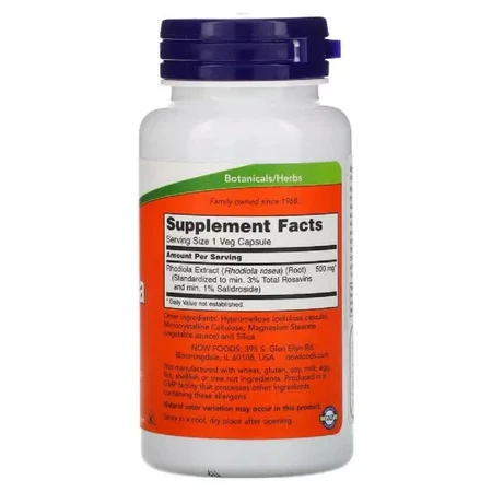 Родіола 500 мг Now Foods 60 вегетаріанських капсул: ціни та характеристики