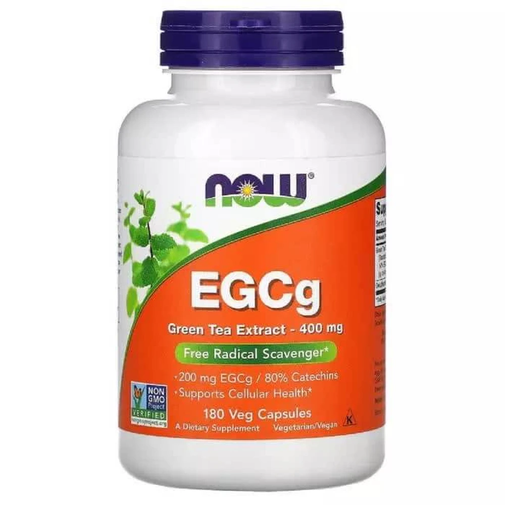 Экстракт листьев зеленого чая Now Foods EGCG Green Tea 400 мг, 180 вегетарианских капсул: цены и характеристики