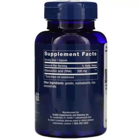 Рибонуклеїнова кислота RNA Capsules Life Extension 500 мг 100 капсул: ціни та характеристики