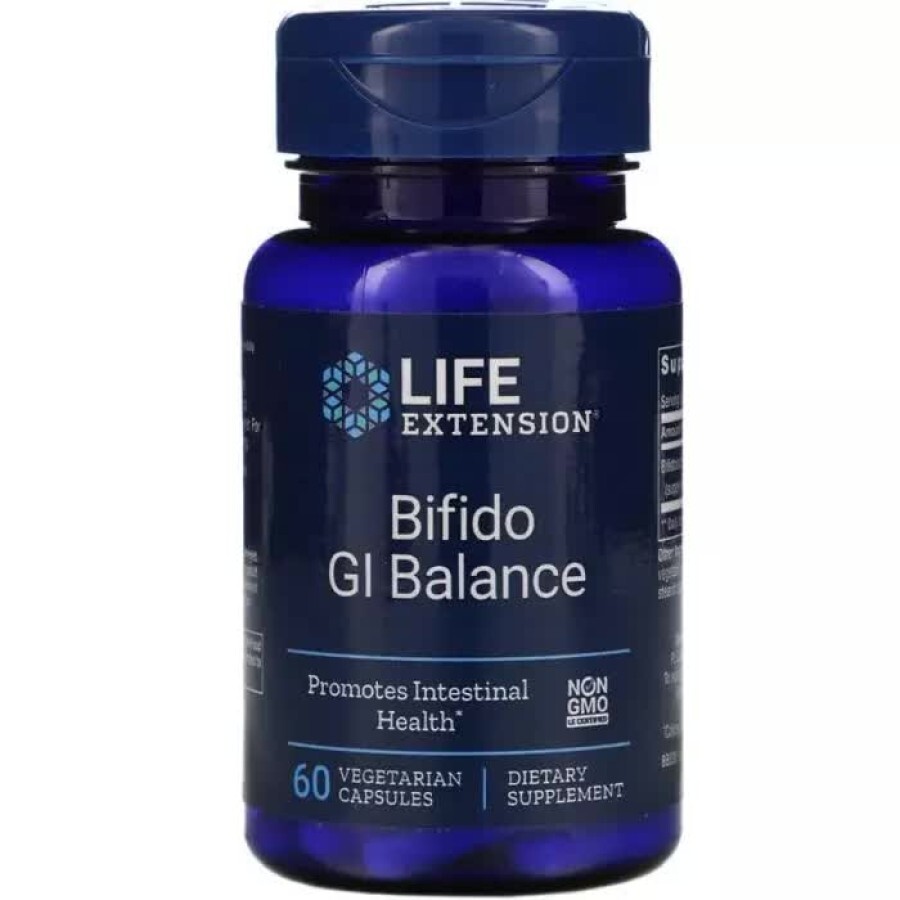 Пробіотики Bifido GI Balance Life Extension 60 вегетаріанських капсул: ціни та характеристики