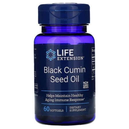 Масло семян черного тмина Black Cumin Seed Oil Life Extension 60 капсул