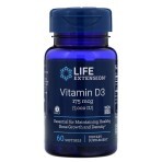 Вітамін D3 Life Extension Vitamin D3 175 мкг (7000 МО) 60 гелевих капсул: ціни та характеристики