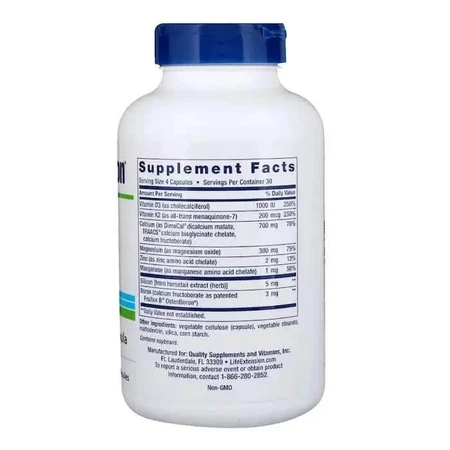 Відновлення кісток + К2 Bone Restore with Vitamin K2 Life Extension 120 капсул: ціни та характеристики