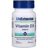 Витамин D3 Vitamin D3 Life Extension 25 мкг (1000 МЕ) 90 гелевых капсул