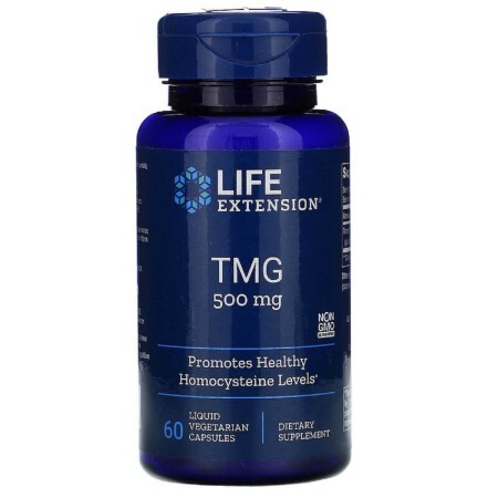 Триметилгліцин TMG 500 мг Life Extension 60 вегетаріанських капсул