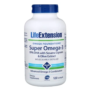 Супер Омега-3 Omega Foundations Life Extension 120 желатинових капсул