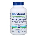 Супер Омега-3 Omega Foundations Life Extension 120 желатиновых капсул