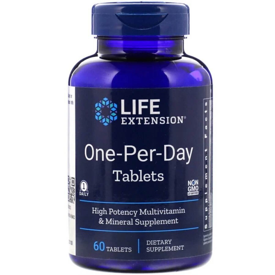 Мультивітаміни Одна в день One-Per-Day Life Extension 60 таблеток: ціни та характеристики