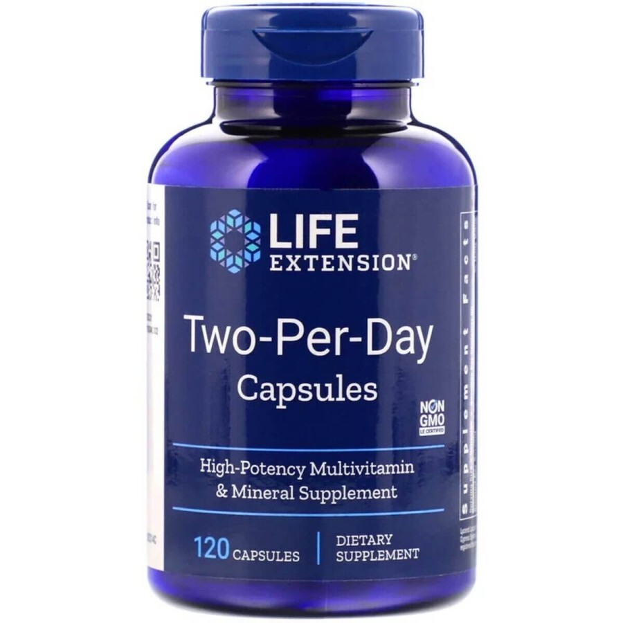 Мультивітаміни Двічі в день Two-Per-Day Life Extension 120 капсул: ціни та характеристики