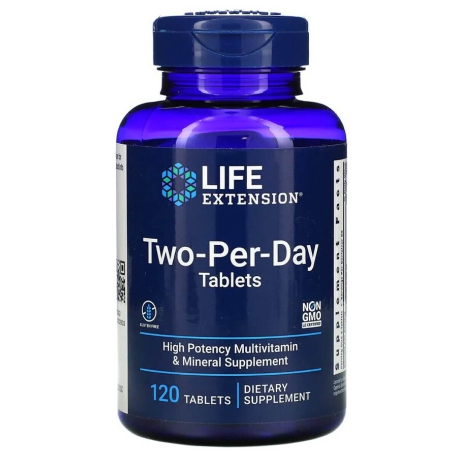 Мультивитамины Дважды в день Life Extension 120 таблеток: цены и характеристики