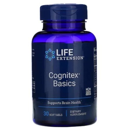 Підтримка пам'яті і когнітивної функції Cognitex Basics Life Extension 30 гелевих таблеток