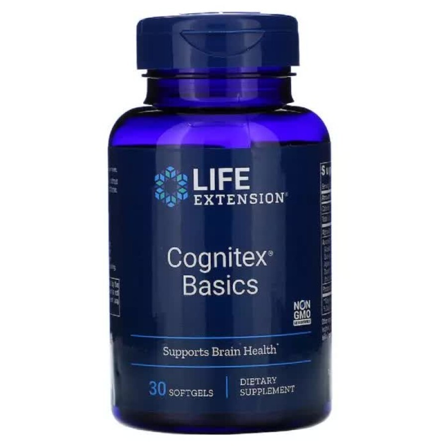 Підтримка пам'яті і когнітивної функції Cognitex Basics Life Extension 30 гелевих таблеток: ціни та характеристики