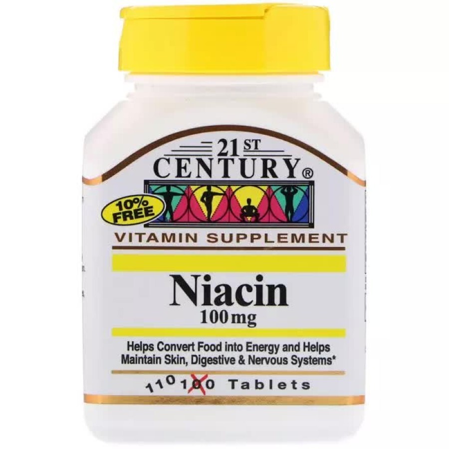 Ниацин 100 мг 21st Century 110 таблеток: цены и характеристики