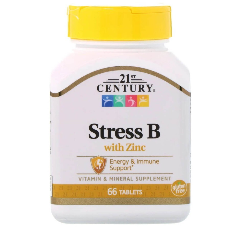 В-Комплекс від стресу + Цинк 21st Century 66 таблеток: ціни та характеристики