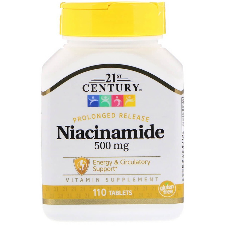 Ніацинамід 500 мг 21st Century 110 таблеток: ціни та характеристики