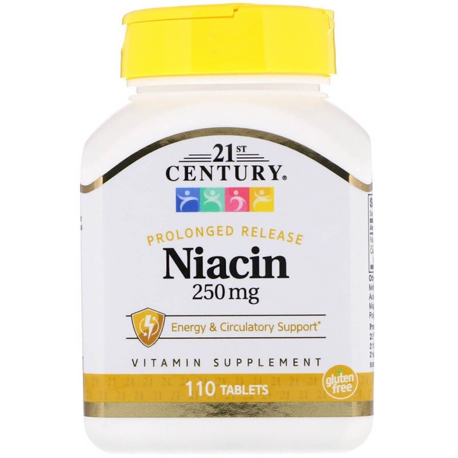Ніацин 250 мг 21st Century 110 таблеток: ціни та характеристики
