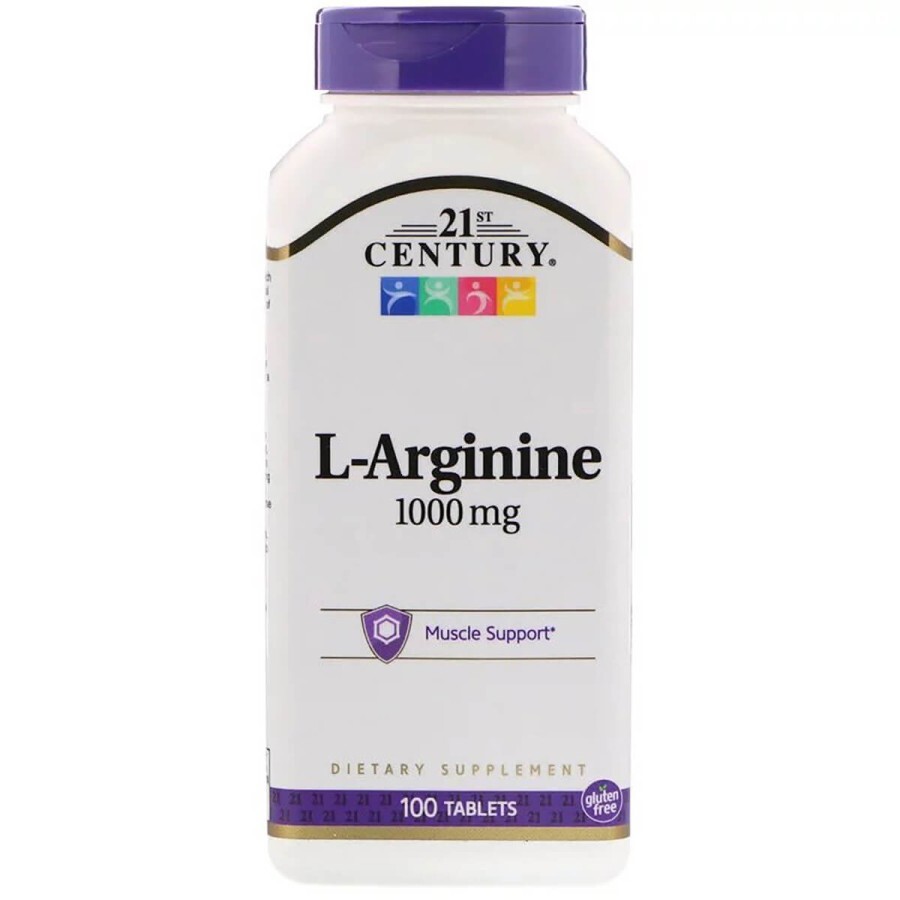 L-Аргінін 1 000 мг 21st Century 100 таблеток: ціни та характеристики