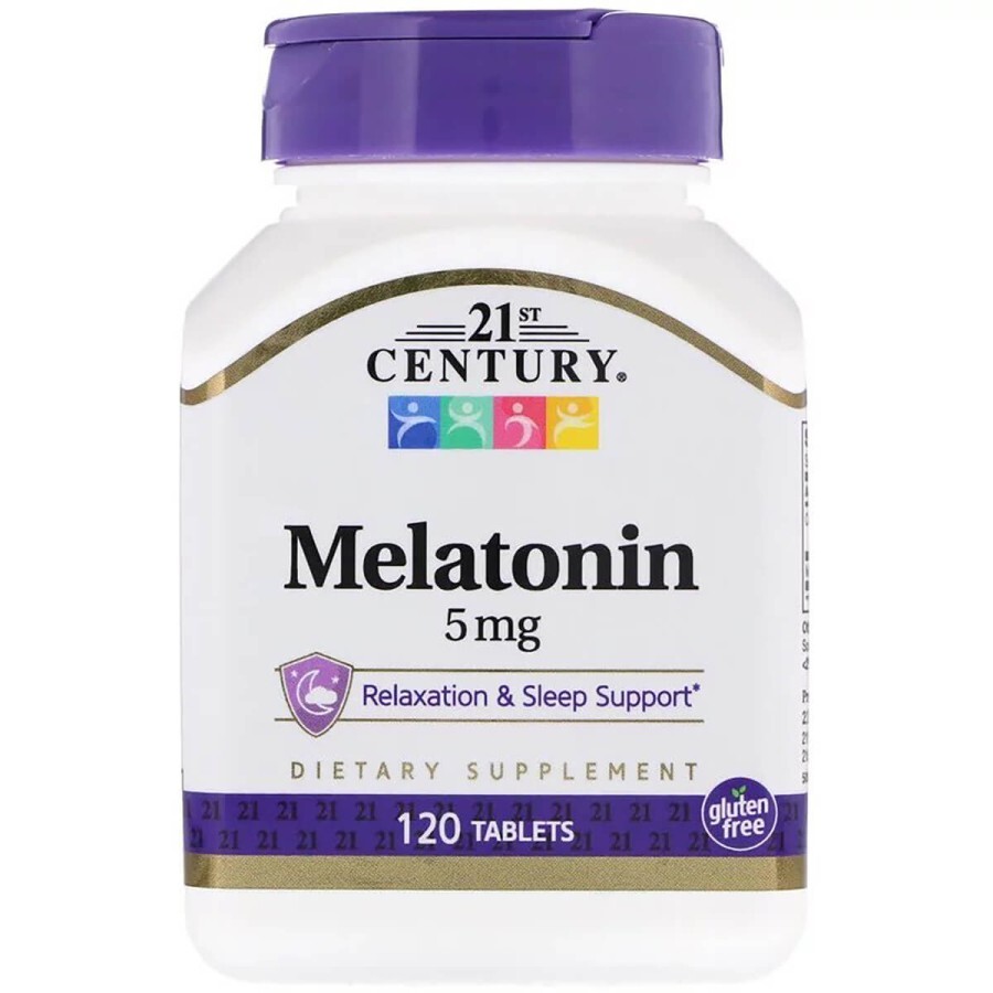 Мелатонін 5 мг 21st Century 120 таблеток: ціни та характеристики