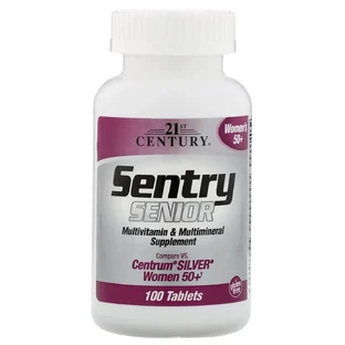 Мультивитамины и мультиминералы для женщин 50+ Sentry Senior 21st Century 100 таблеток