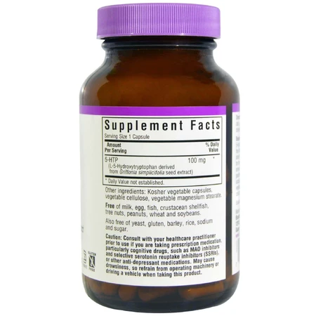 5-HTP (Гидрокситриптофан) 100 мг Bluebonnet Nutrition 60 капсул: цены и характеристики