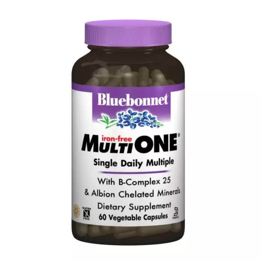 Мультивитамины без железа MultiONE Bluebonnet Nutrition 60 гелевых капсул: цены и характеристики