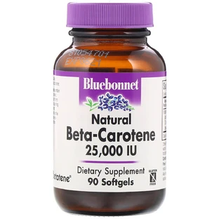 Натуральный бета-каротин Bluebonnet Nutrition Beta Carotene 25000 МЕ 90 гелевых капсул