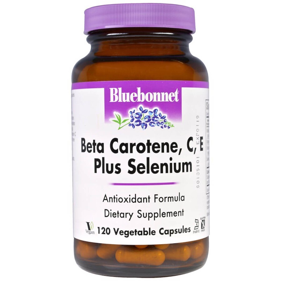 Бета-Каротин+C+Е+Селен Bluebonnet Nutrition 120 капсул: цены и характеристики