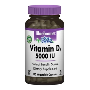Витамин D3 5000 МЕ Bluebonnet Nutrition 120 вегетарианских капсул