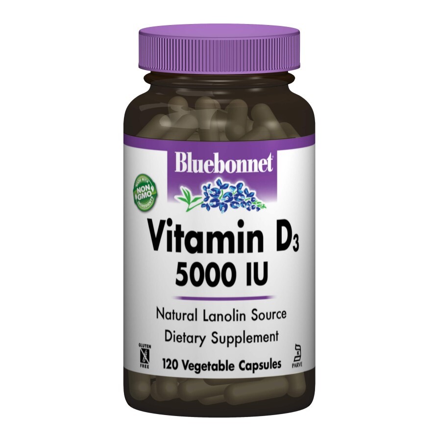 Вітамін D3 5000 МО Bluebonnet Nutrition 120 вегетаріанських капсул: ціни та характеристики