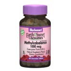 Метилкобаламин (В12) 1000 мкг Вкус Малины Earth Sweet Chewables Bluebonnet Nutrition 60 жевательных таблеток: цены и характеристики