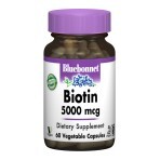 Біотин (B7) 5000мкг Bluebonnet Nutrition 60 гелевих капсул: ціни та характеристики