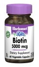 Биотин (B7) 5000мкг Bluebonnet Nutrition 60 гелевых капсул