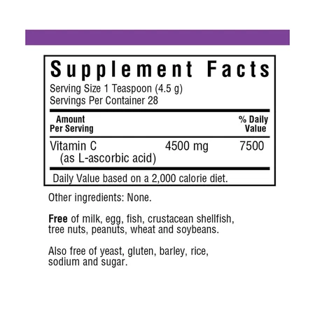 Витамин С в кристаллической форме Bluebonnet Nutrition Vitamin C Crystals 125 г: цены и характеристики