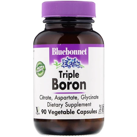 Потрійний бор 3мг Bluebonnet Nutrition Triple Boron 90 вегетаріанських капсул: ціни та характеристики