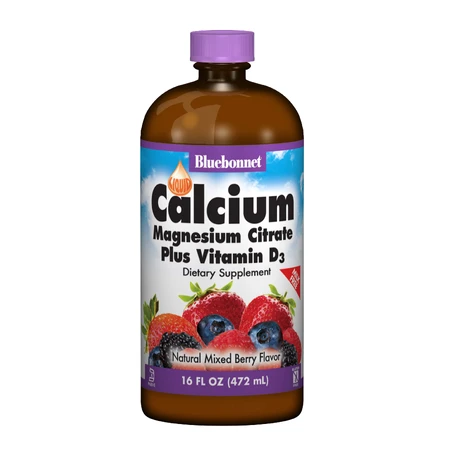 Жидкий Кальций + Цитрат Магния + Витамин D3 Вкус Ягод Bluebonnet Nutrition 16 жидких унций (472 мл): цены и характеристики