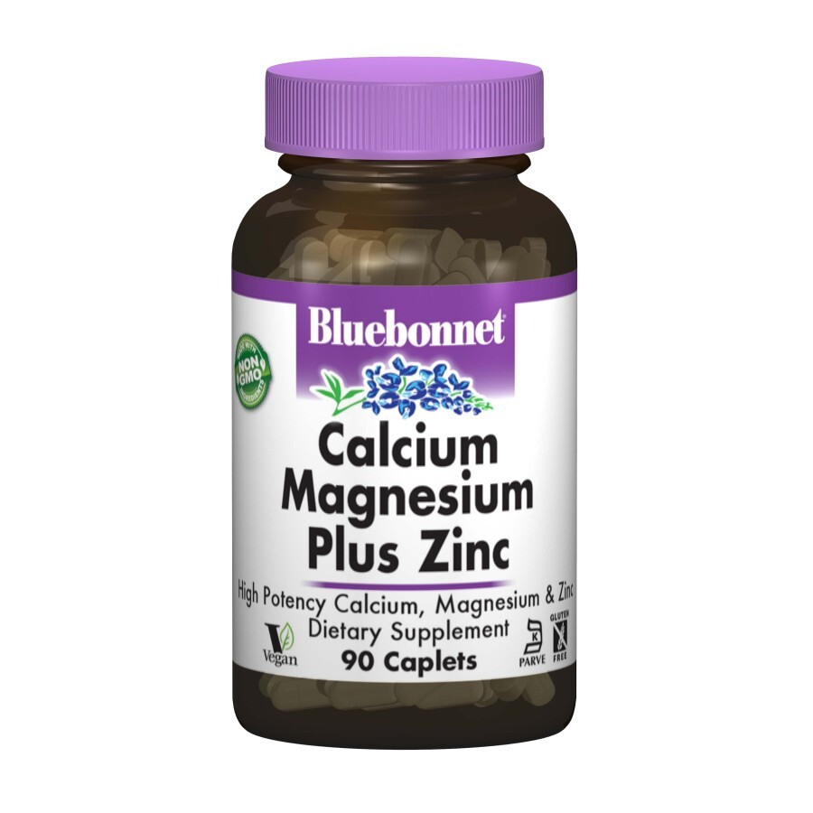 Кальций + Магний + Цинк Bluebonnet Nutrition 90 капсул: цены и характеристики