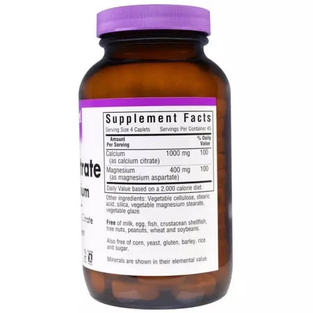 Цитрат Кальция + Магний Bluebonnet Nutrition 180 капсул: цены и характеристики