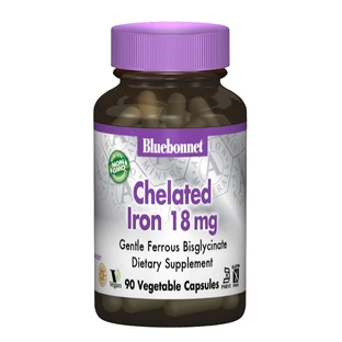 Хелатне залізо 18мг Albion Bluebonnet Nutrition 90 гелевих капсул