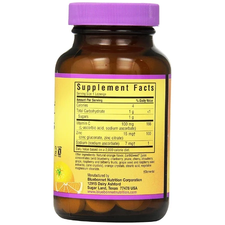 Цинк 15 мг смак апельсину EarthSweet Chewables Bluebonnet Nutrition 60 таблеток для розсмоктування: ціни та характеристики