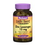 Цинк 15 мг смак апельсину EarthSweet Chewables Bluebonnet Nutrition 60 таблеток для розсмоктування: ціни та характеристики