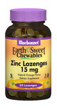 Цинк 15 мг смак апельсину EarthSweet Chewables Bluebonnet Nutrition 60 таблеток для розсмоктування
