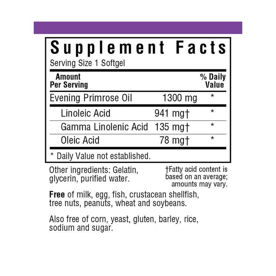 Масло примулы вечерней 1300 мг Bluebonnet Nutrition 60 желатиновых капсул: цены и характеристики