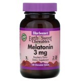 Мелатонин Melatonin 3 мг Bluebonnet Nutrition EarthSweet Малиновый Вкус 120 жевательных таблеток